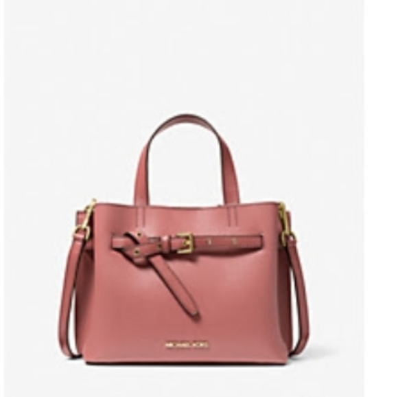 Emilia Small Pebbled Leather SatchelColor: ROSESize: ONE SIZE - Picture 3 of 5